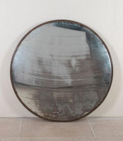 Large 20th Century Industrial Convex Mirror