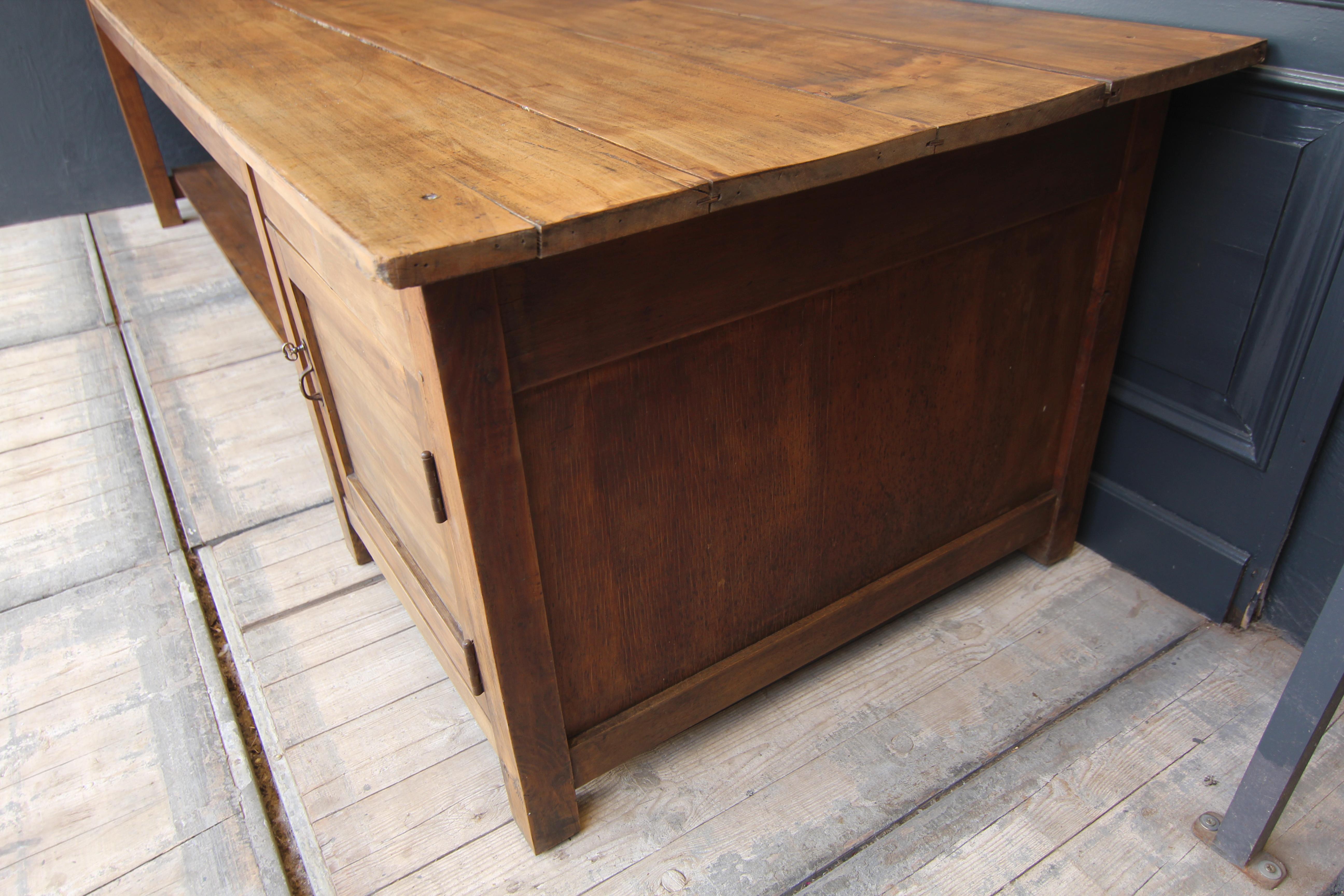 Large 20th Century Industrial Work Table or Kitchen Island 4