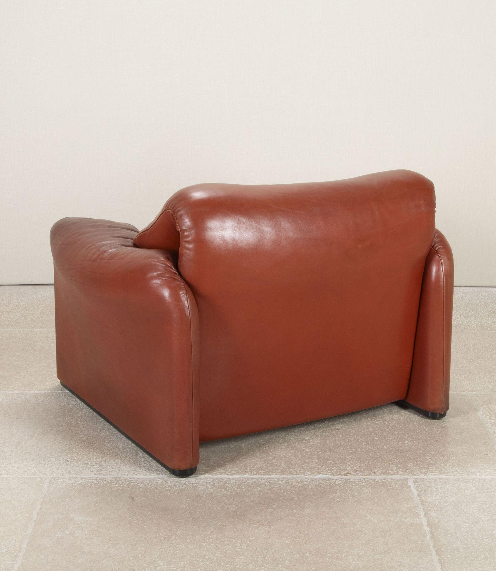 20ième siècle Grand fauteuil en cuir italien du 20e siècle en vente