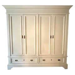 Large 20th Century Italian Painted Cupboard with Cherry Interior, Circa 1905