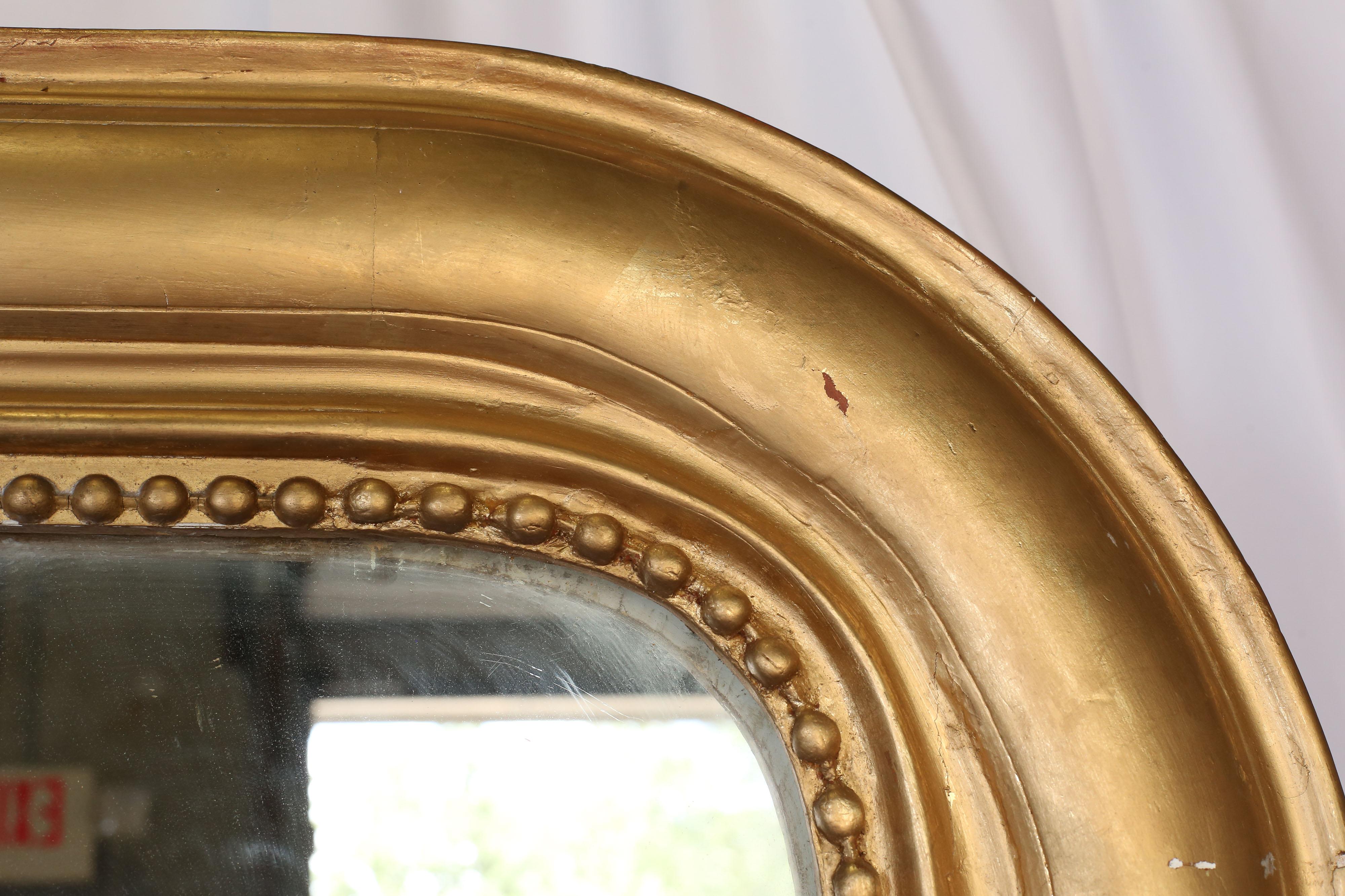 Large 20th Century Louis Philippe Style Mirror In Good Condition In Houston, TX