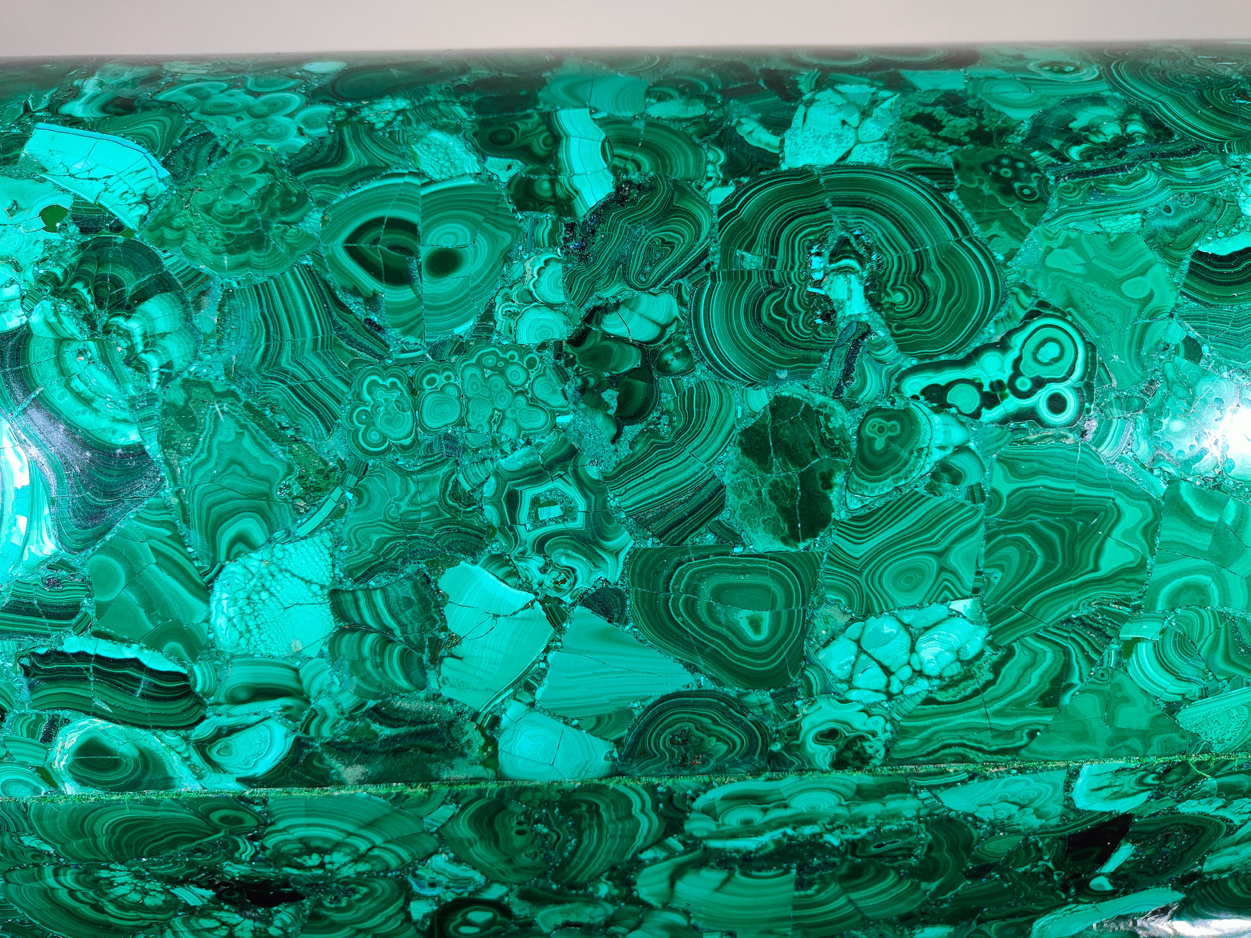 Large 20th Century Malachite Box 70 x 40 x 33 cm For Sale 7