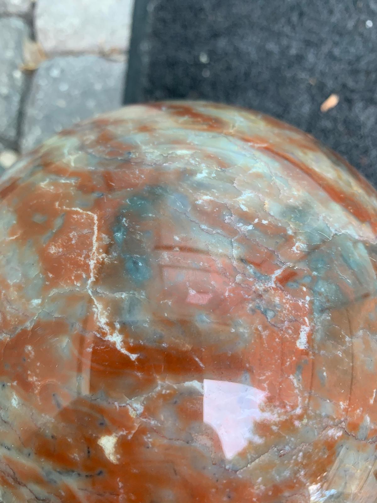 Large 20th Century Marble Orb In Good Condition For Sale In Atlanta, GA