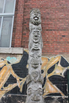 Large 20th Century Midwestern Totem Pole