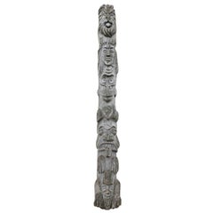 Vintage Large 20th Century Midwestern Totem Pole