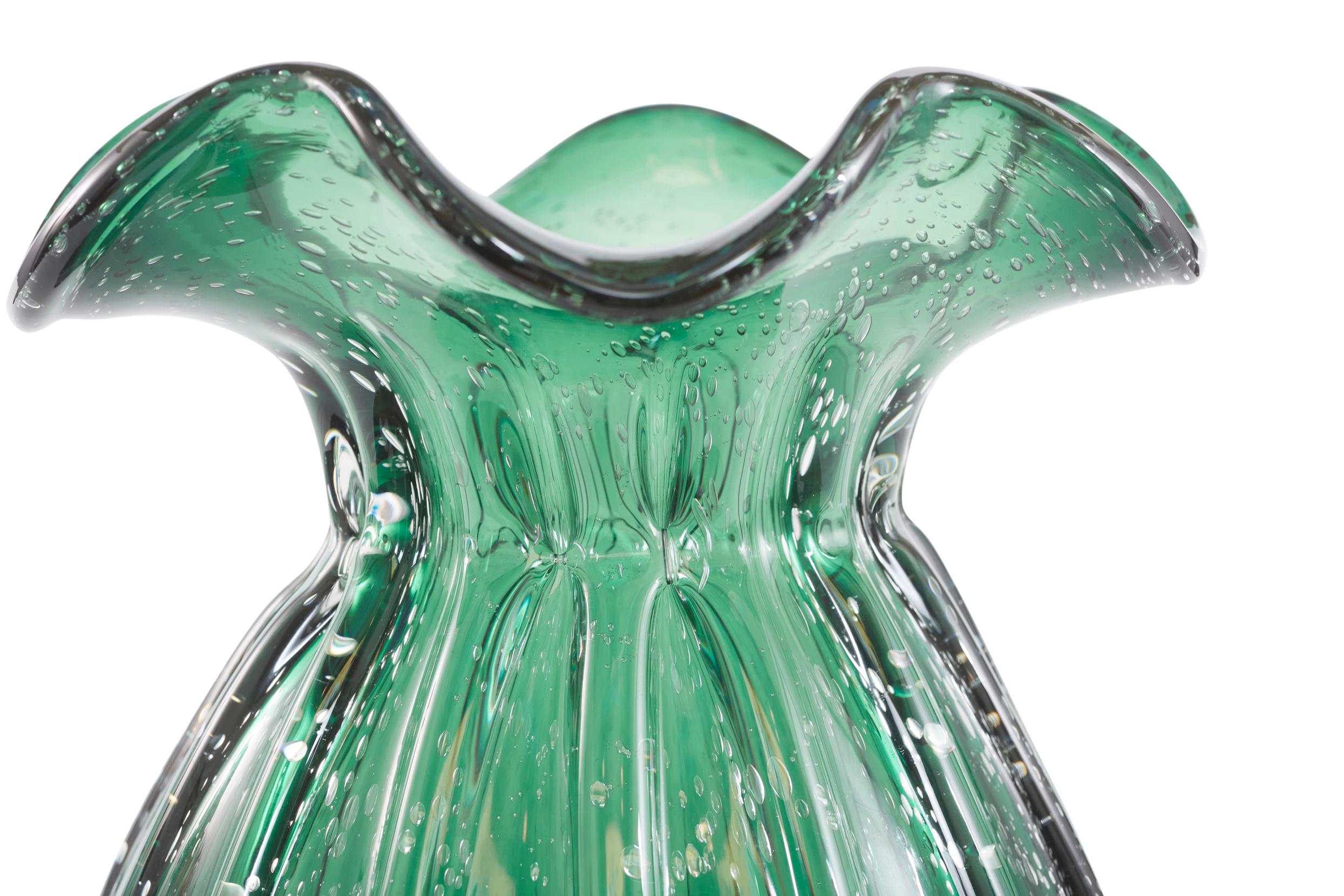 italien Grand vase en verre de Murano du 20e siècle en vente