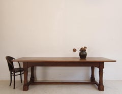 Large 20th Century Oak Dining Table