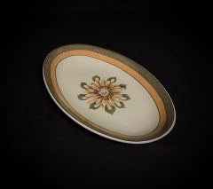 Large 20th-Century Oval CNP Stoneware Platter – Vallée Grand Feu - 2Y385