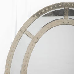 Large 20th Century Oval Mirror