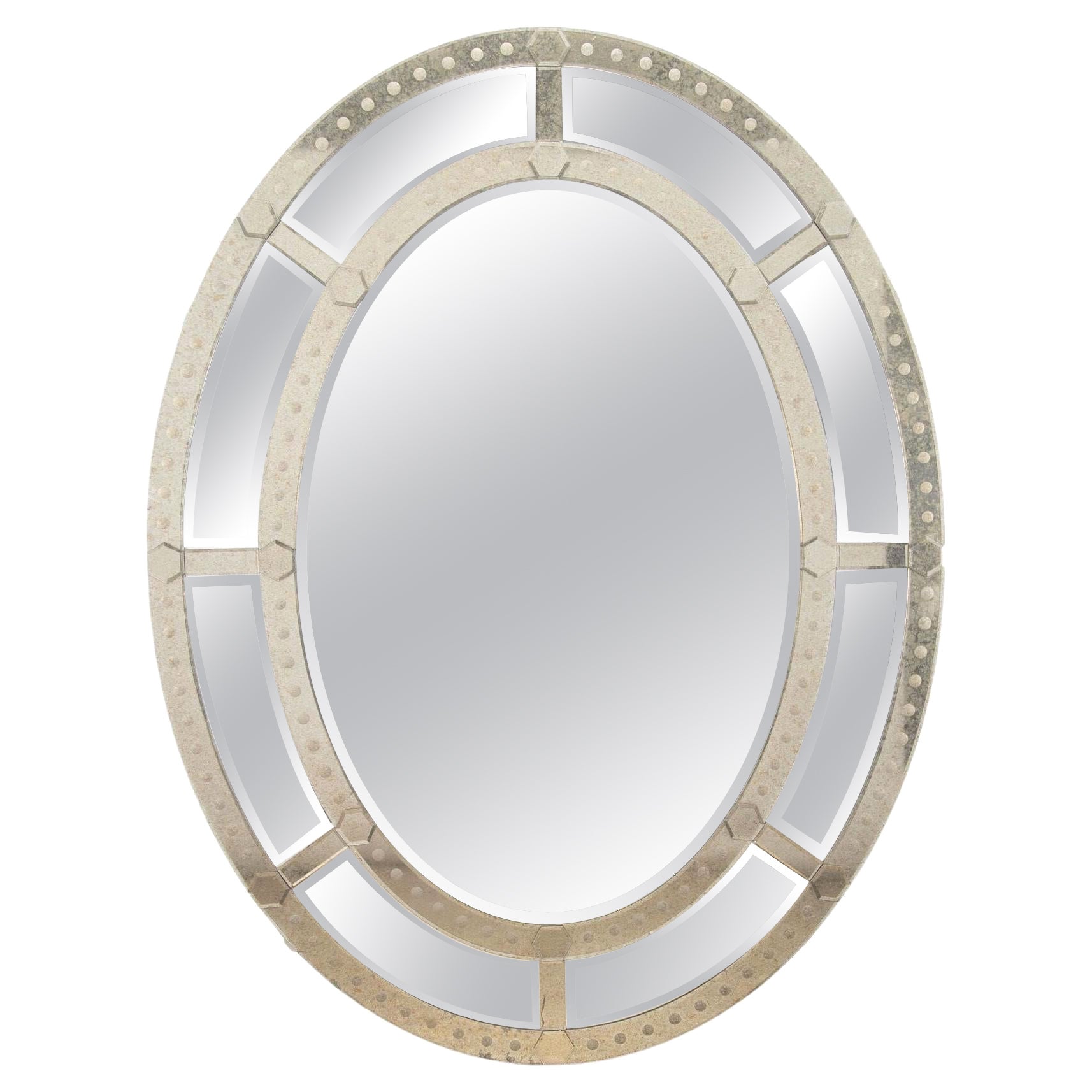 Large 20th Century Oval Mirror