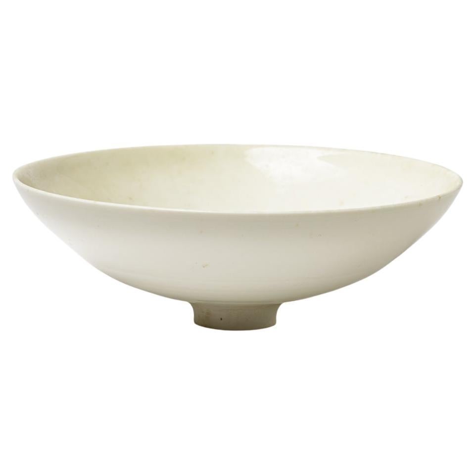 Large 20th Century Porcelain Ceramic Decorative Dish Bowl by Jacques Buchholtz For Sale