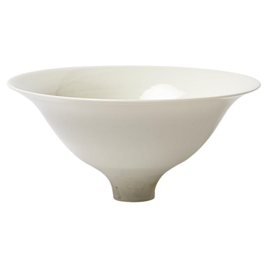 Large 20th Century Porcelain Ceramic Decorative Dish Bowl by Jacques Buchholtz For Sale