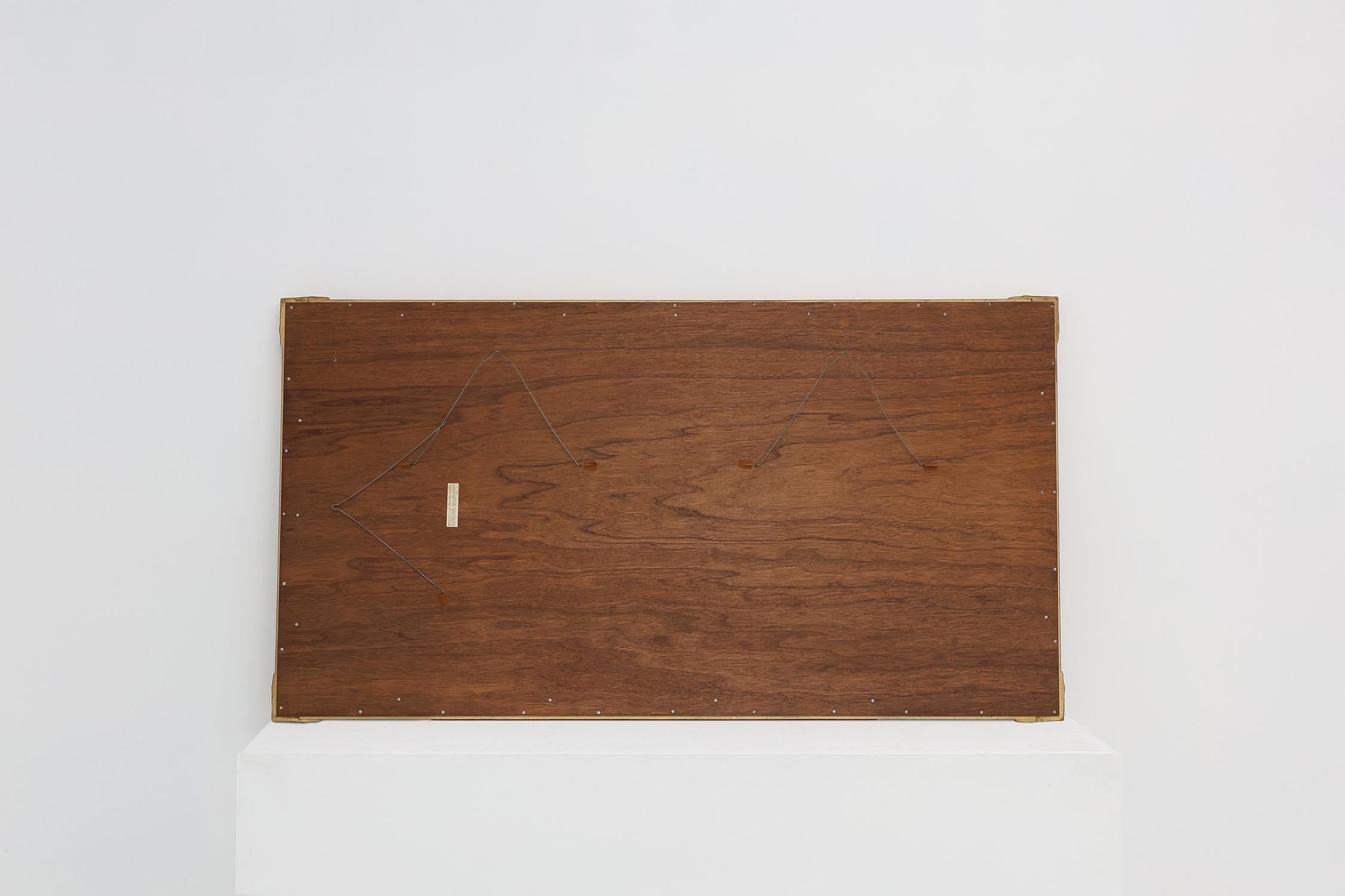 Grand miroir rectangulaire doré de style baroque, Belgique, 20e siècle en vente 4