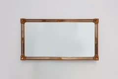 Grande specchio rettangolare Deknudt dorato del XX secolo in stile barocco, Belgio