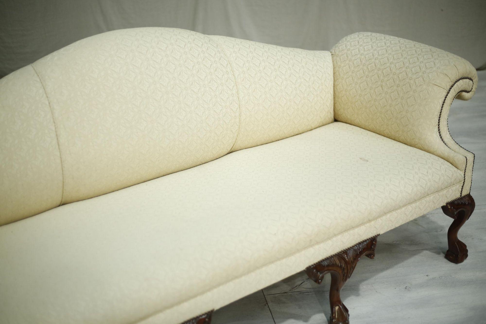 Large 20th Century Regency Style Camel Backed Sofa 5