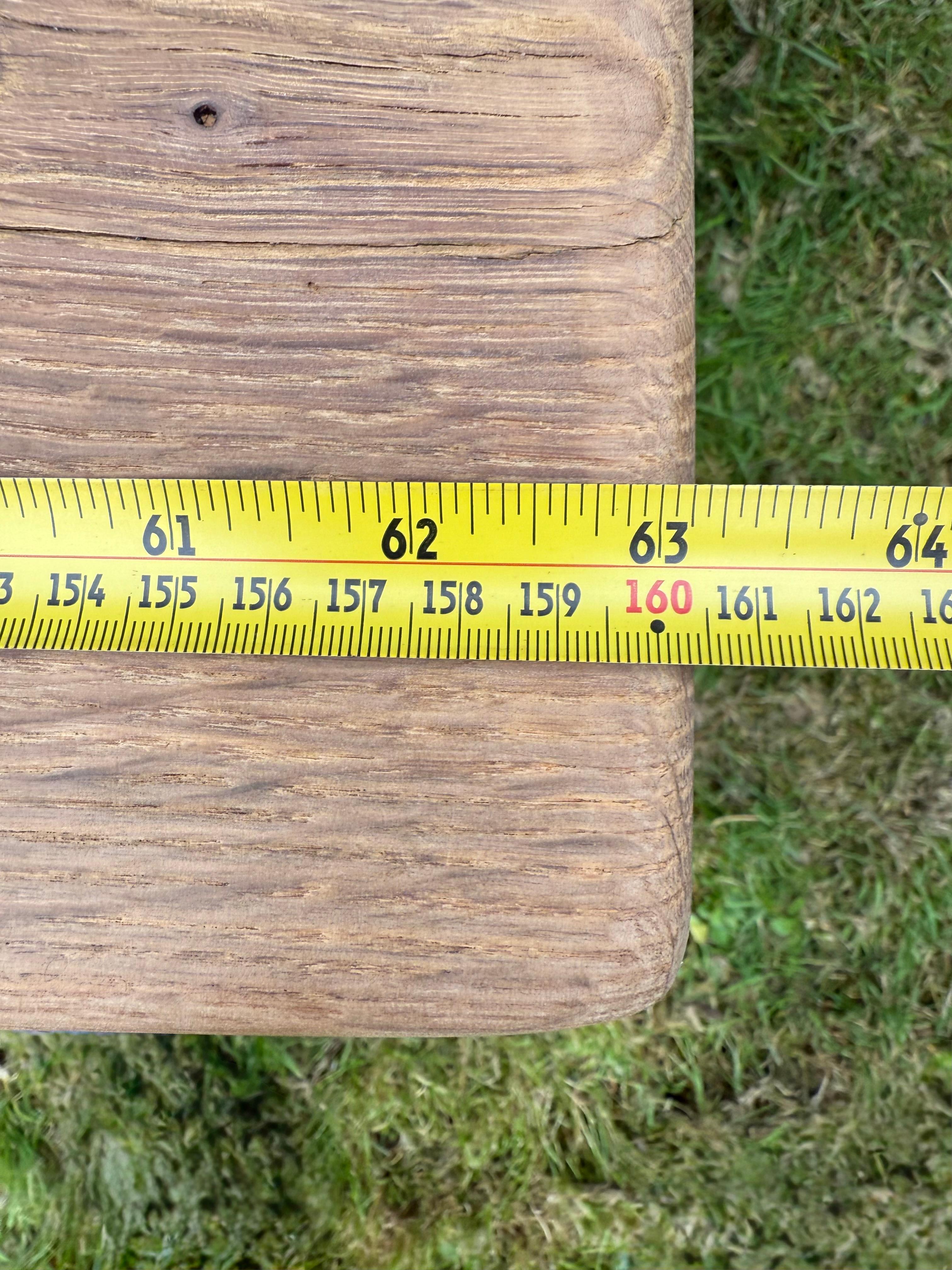 Large 20th century scrubbed oak coffee table For Sale 8