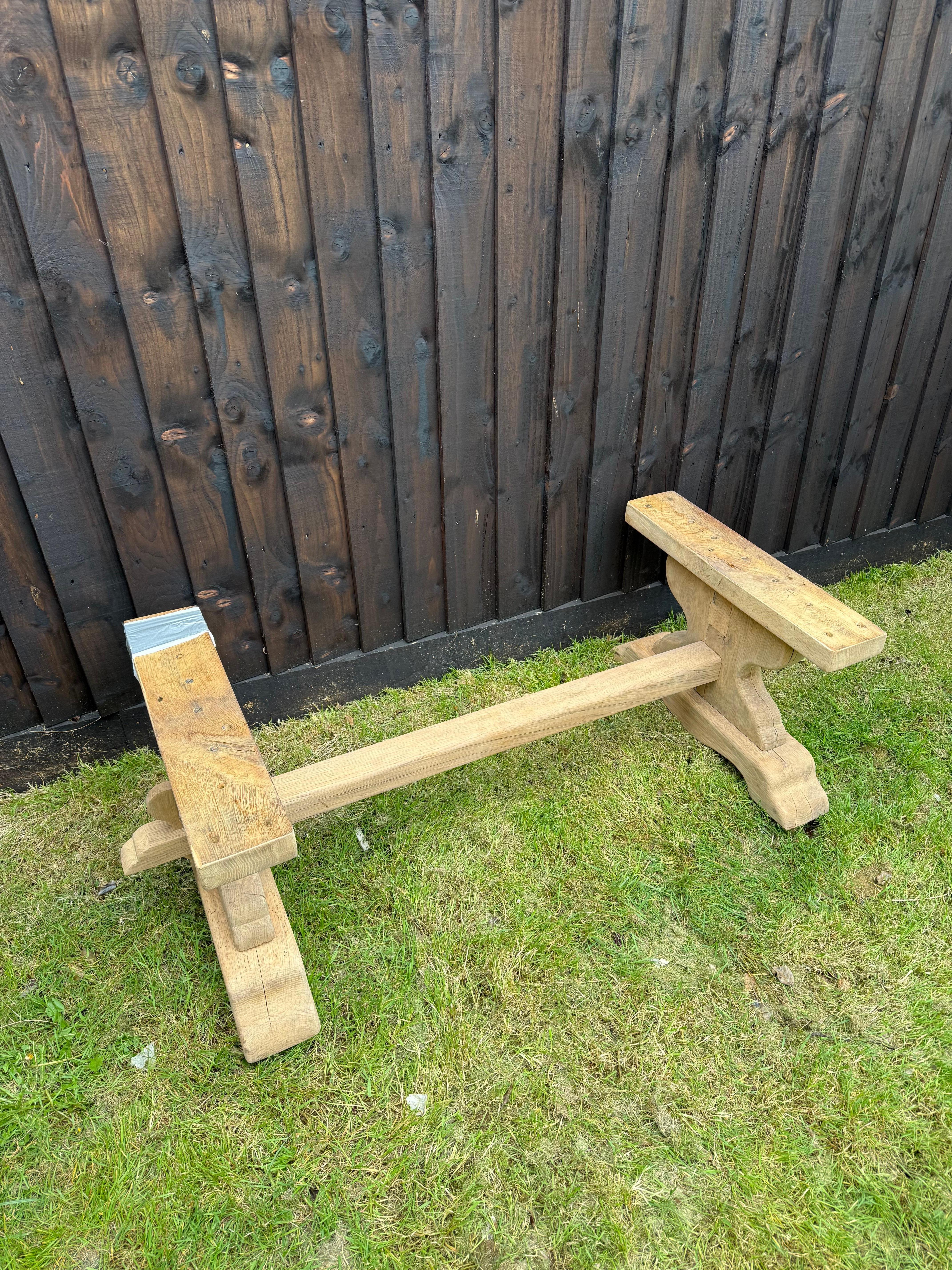 Large 20th century scrubbed oak coffee table For Sale 10