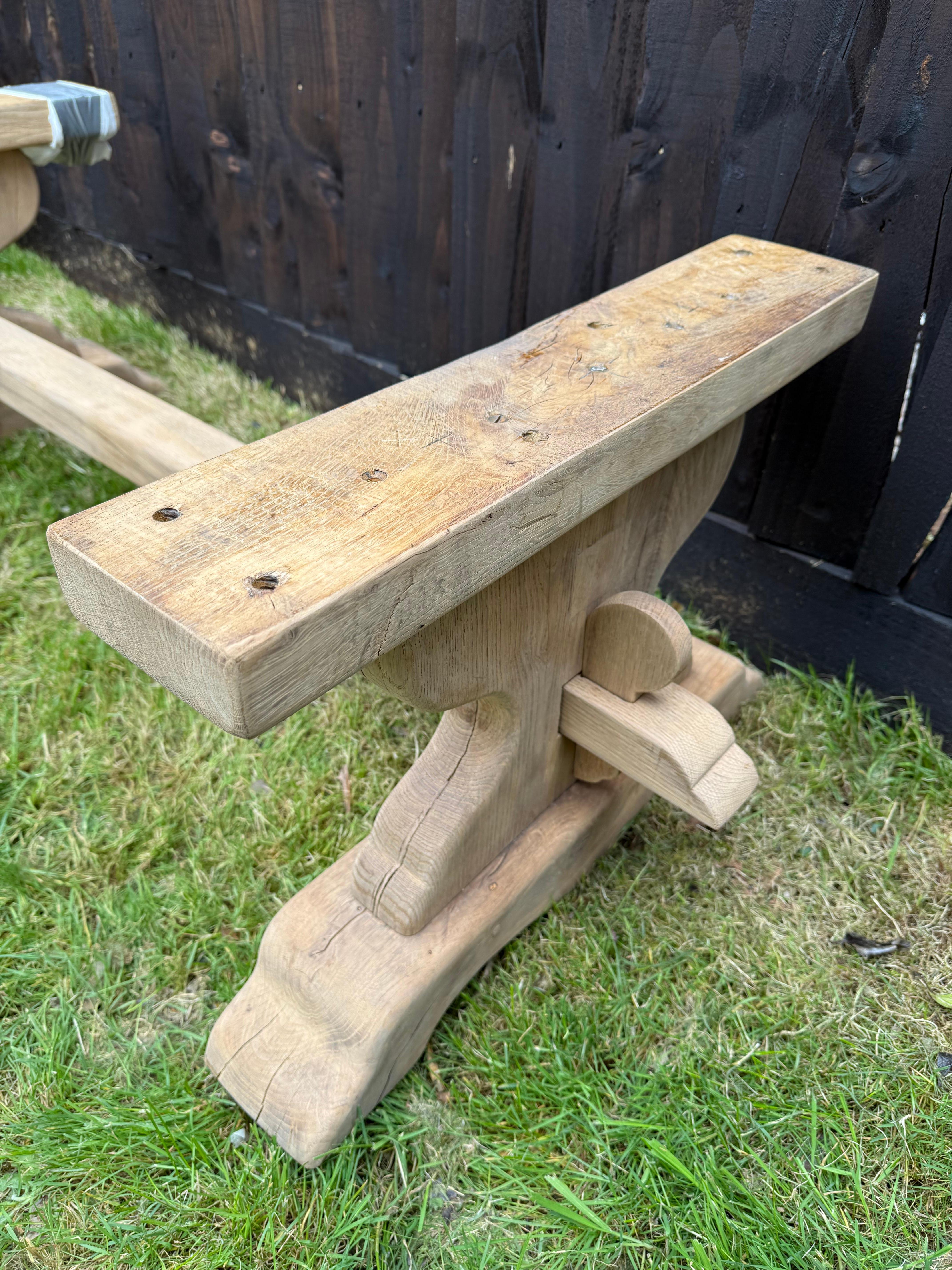 Large 20th century scrubbed oak coffee table For Sale 13