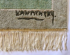 Grande tappeto da parete in seta del XX secolo dopo la Composizione 9 di Kandinsky (1936)