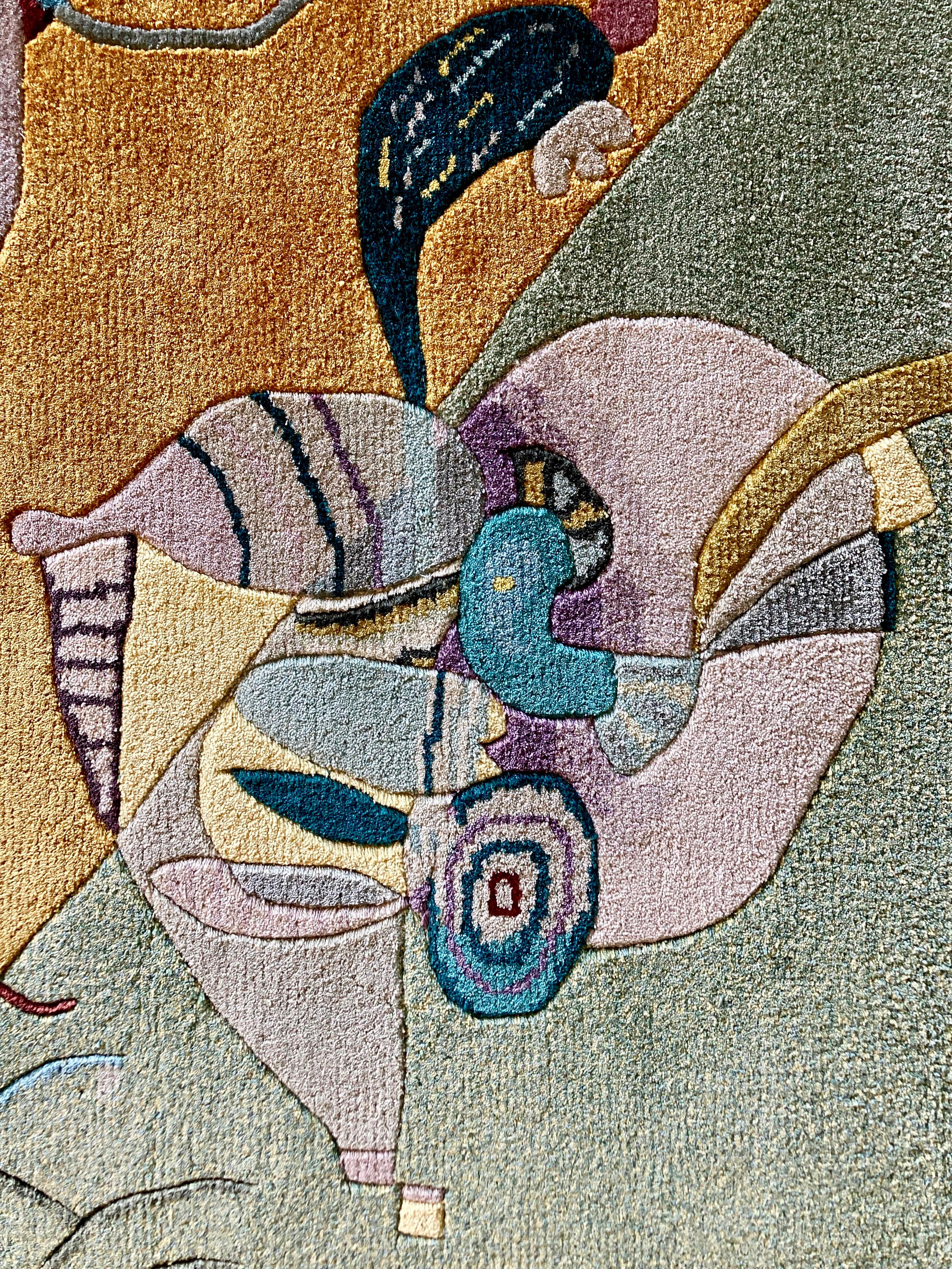 Großer gewebter Wandteppich aus Seide des 20. Jahrhunderts nach Kandinskys Komposition 9 (1936) (Gewebt)