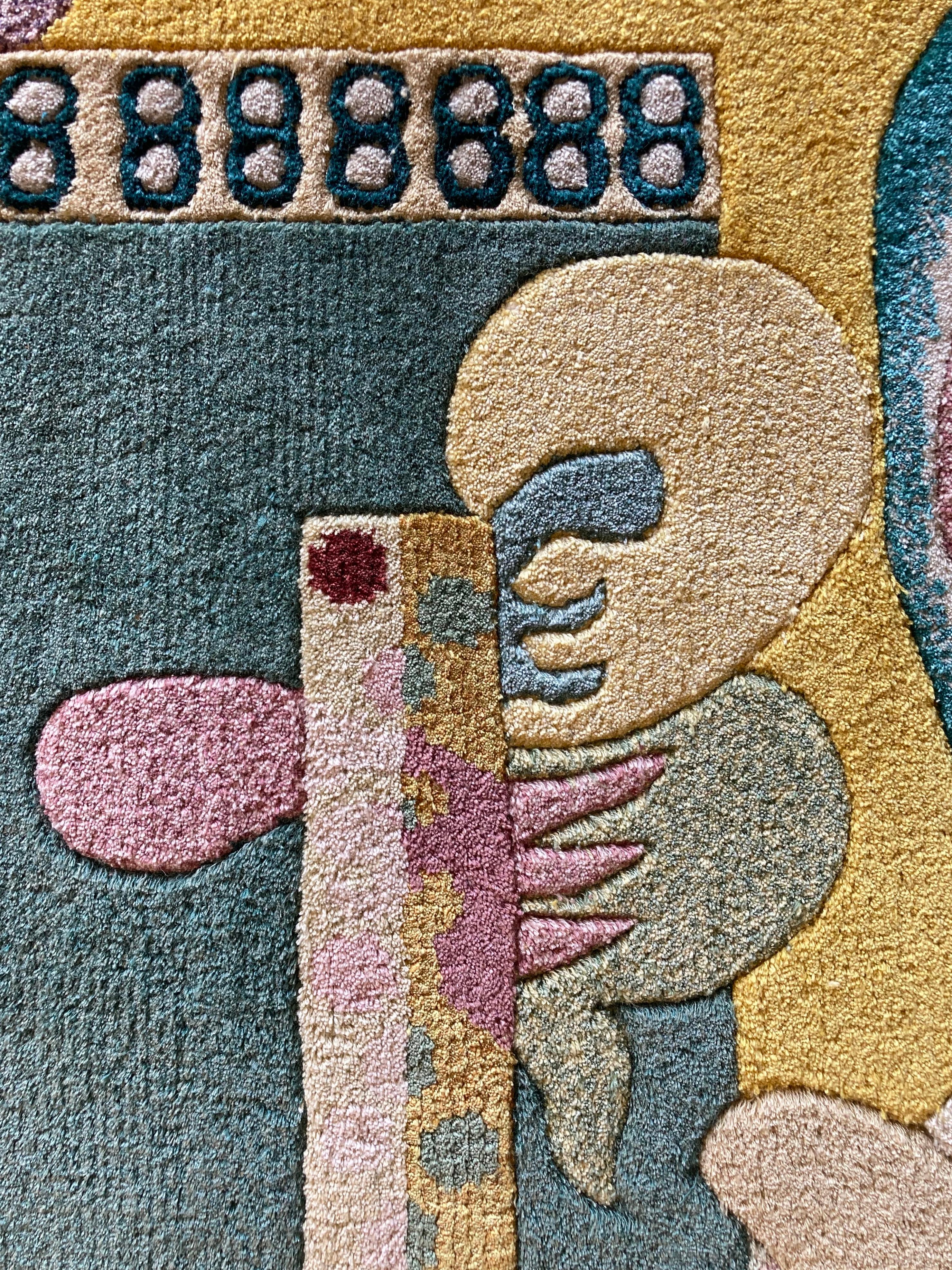 Großer gewebter Wandteppich aus Seide des 20. Jahrhunderts nach Kandinskys Komposition 9 (1936) (Baumwolle)