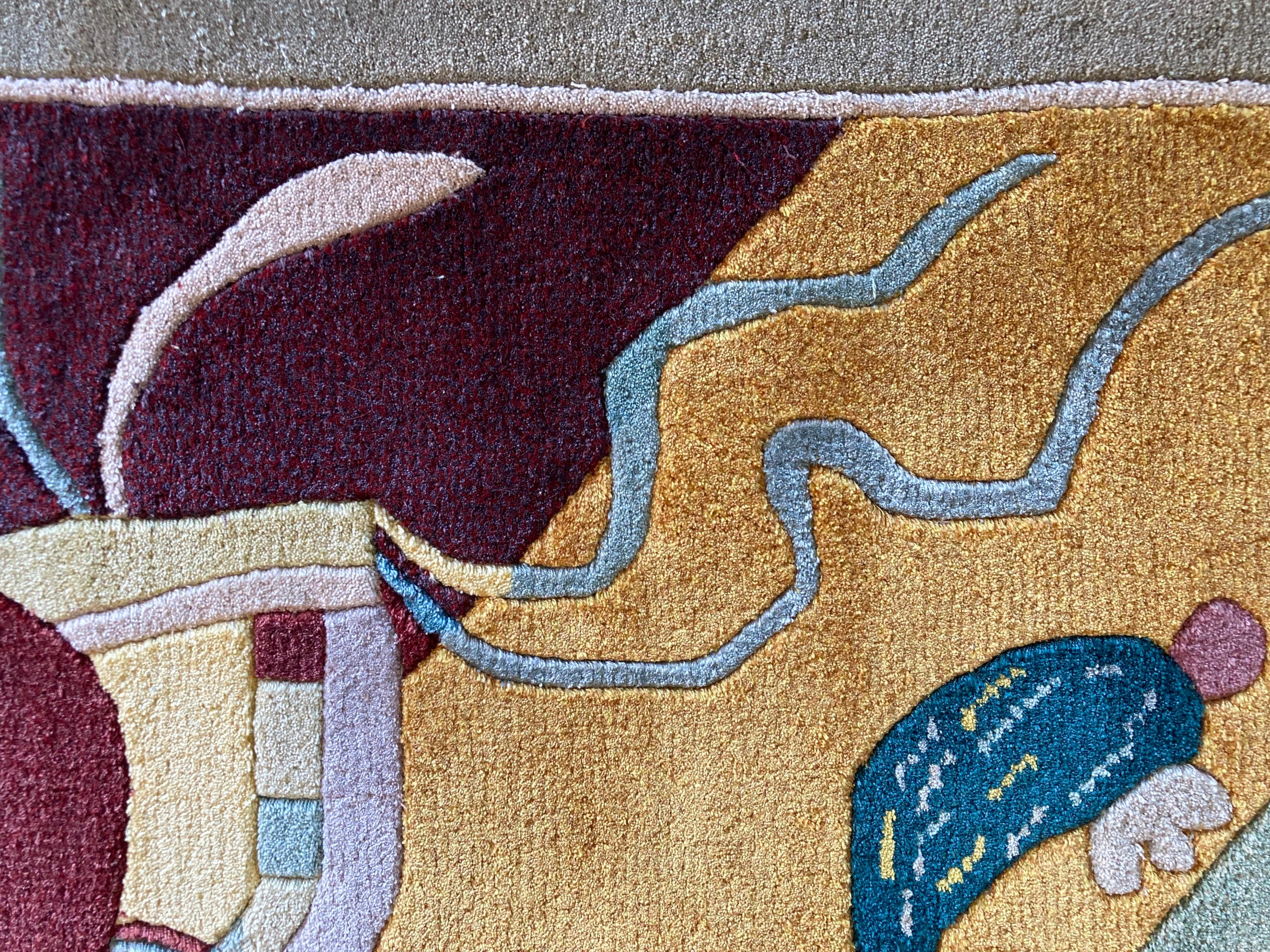 Großer gewebter Wandteppich aus Seide des 20. Jahrhunderts nach Kandinskys Komposition 9 (1936) 2
