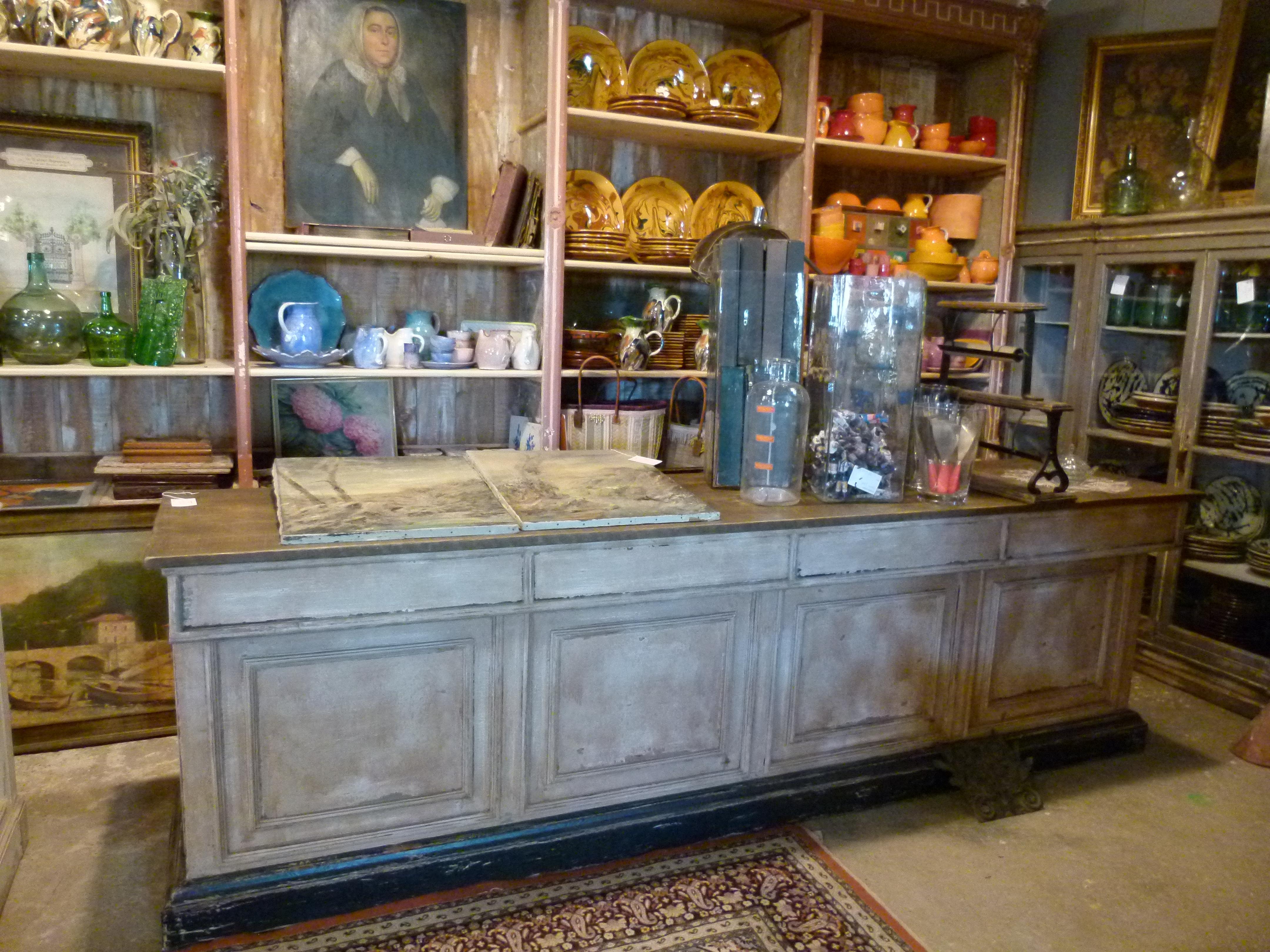 20th Century Wooden Spanish Clothing Store Counter 4