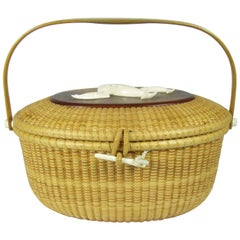 Large 20th Century Susan Chase Ottison Nantucket Lightship Basket