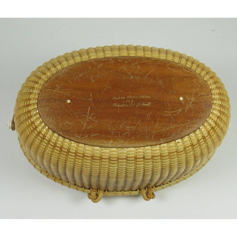 Large 20th Century Susan Chase Ottison Nantucket Lightship Basket at