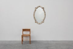 Large 20th century Venetian style trapezoidal brass and mosaic mirror