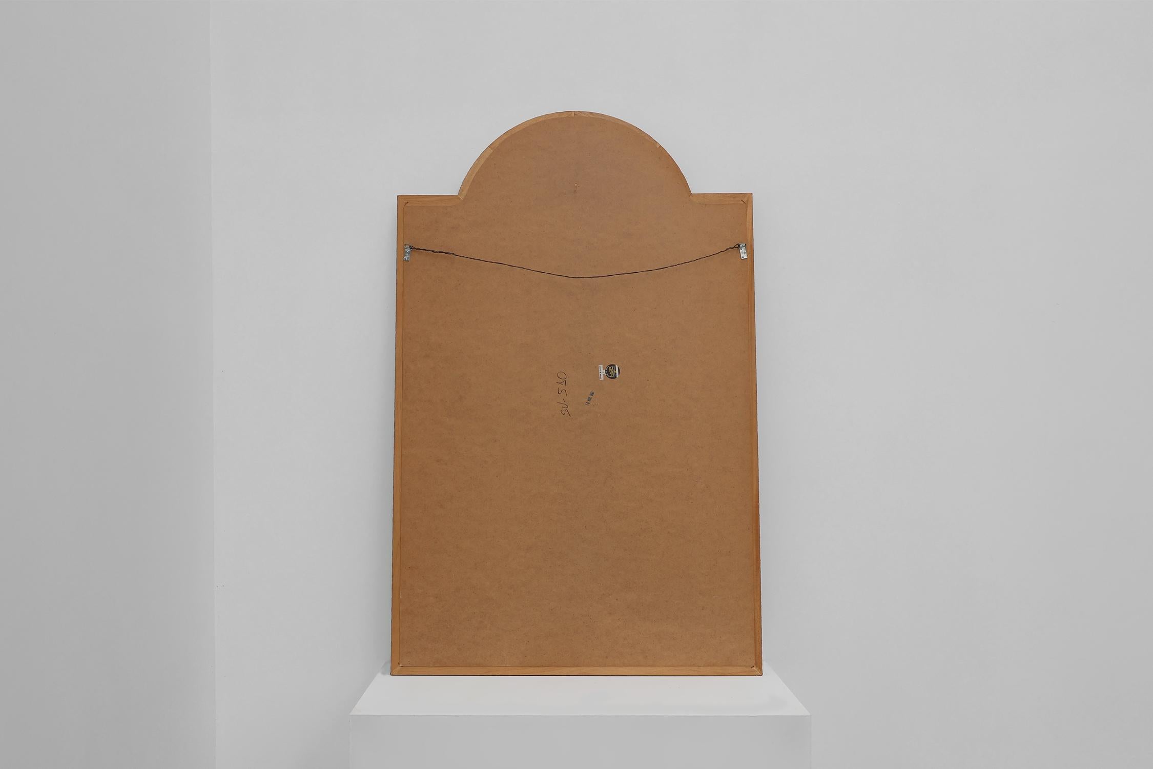 Gran espejo de mosaico trapezoidal veneciano del siglo XX con guirnaldas de latón en venta 4