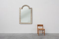 Large 20th Century Venetian trapezium Mosaic mirror with brass garlands