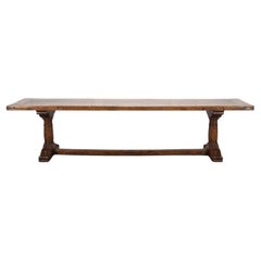 Large 20th Century Walnut Refectory Table