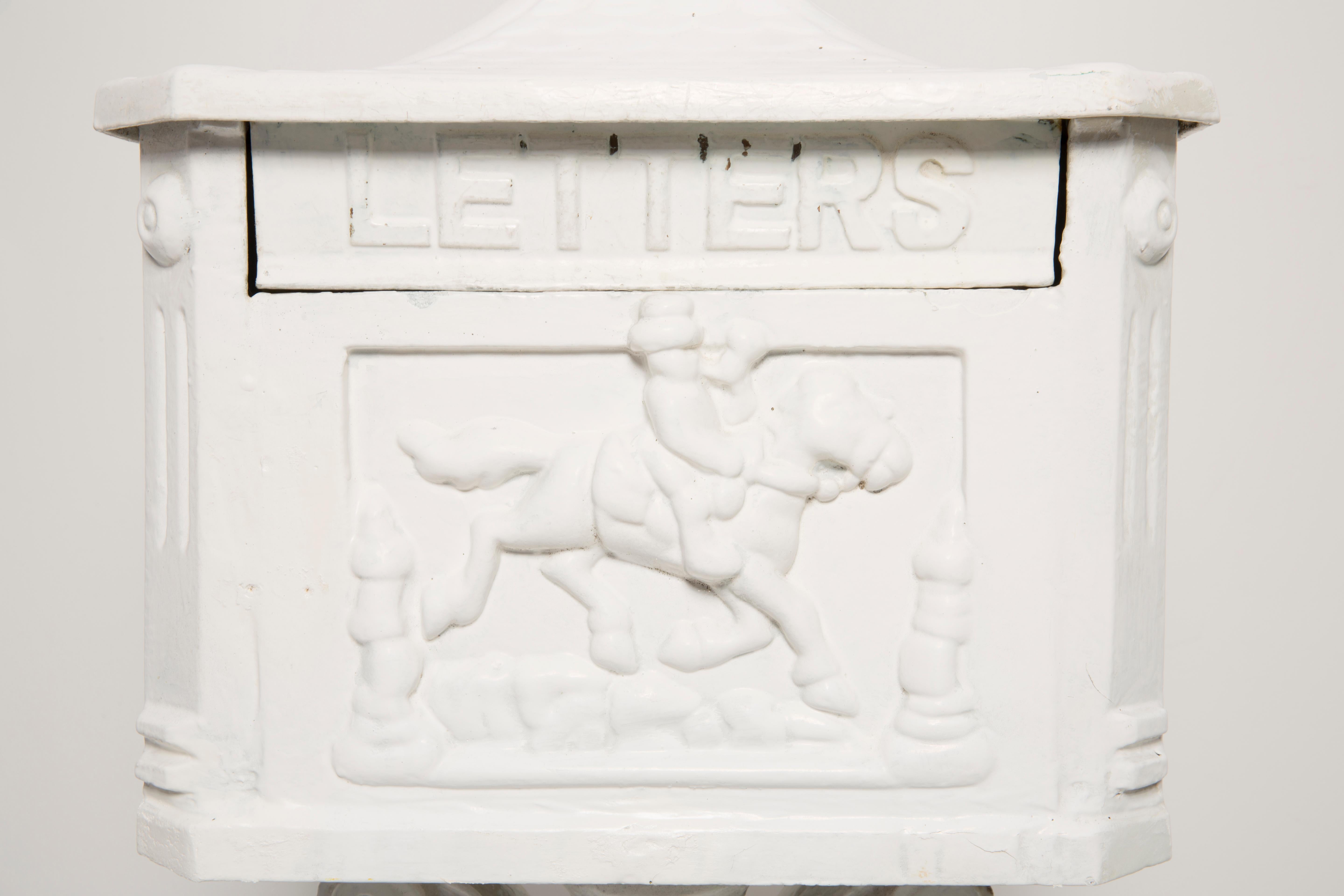 Large 20th Century White Post Box, Country House Letter Box, France, 1960s 6
