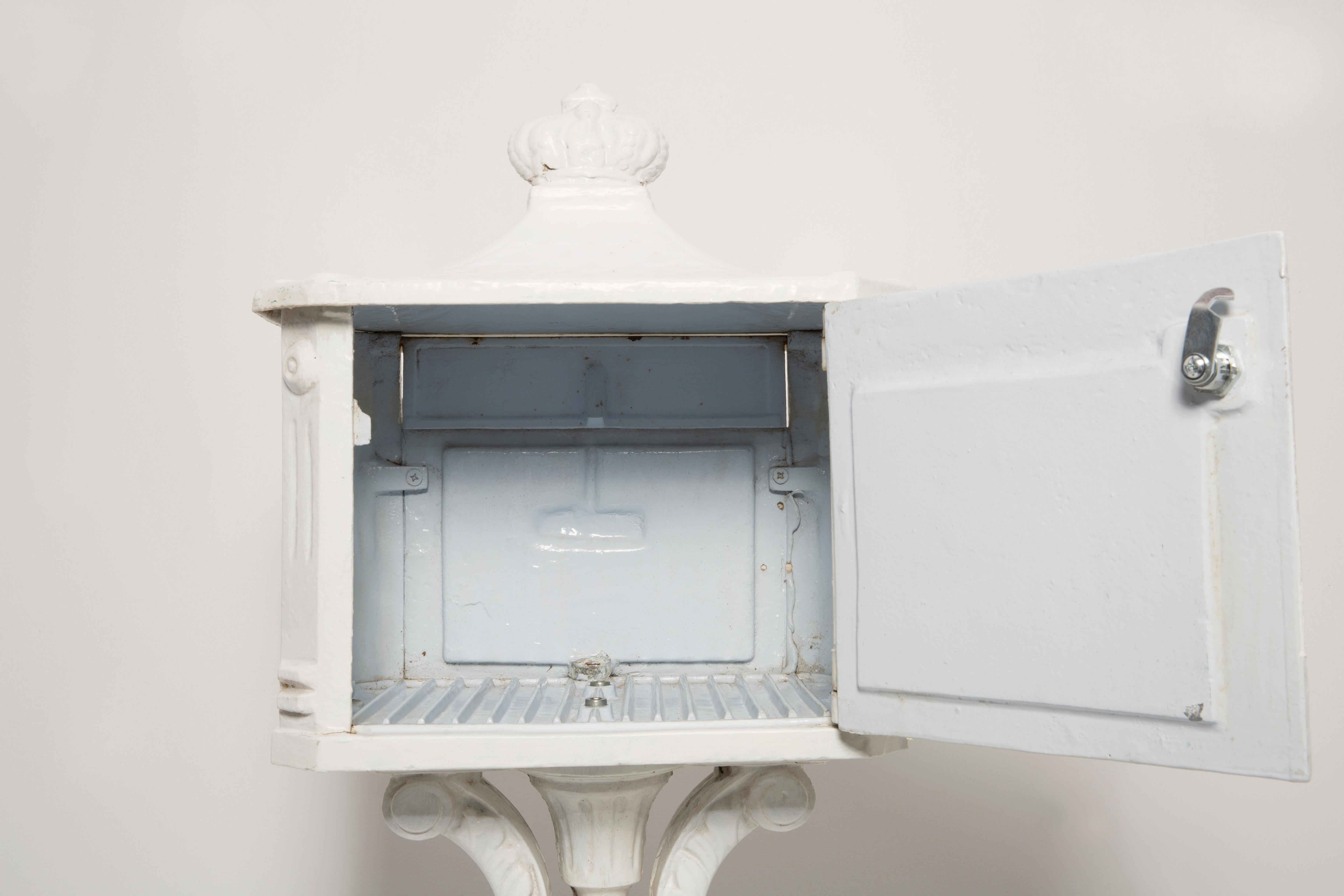 Large 20th Century White Post Box, Country House Letter Box, France, 1960s 1