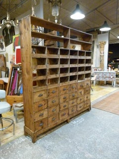 Large 20th Century Wooden Spanish Sorter Cabinet