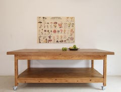 Large 20th Century Work Table, Kitchen Island