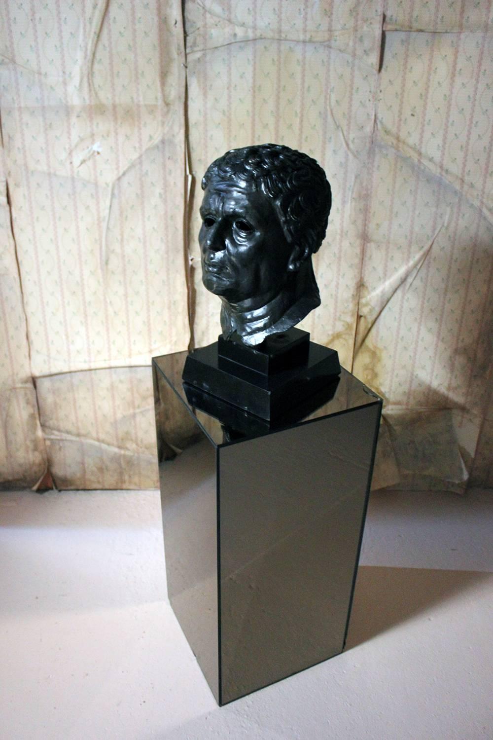 Large 20th Century Bronze Portrait Bust of a Roman Republican 8