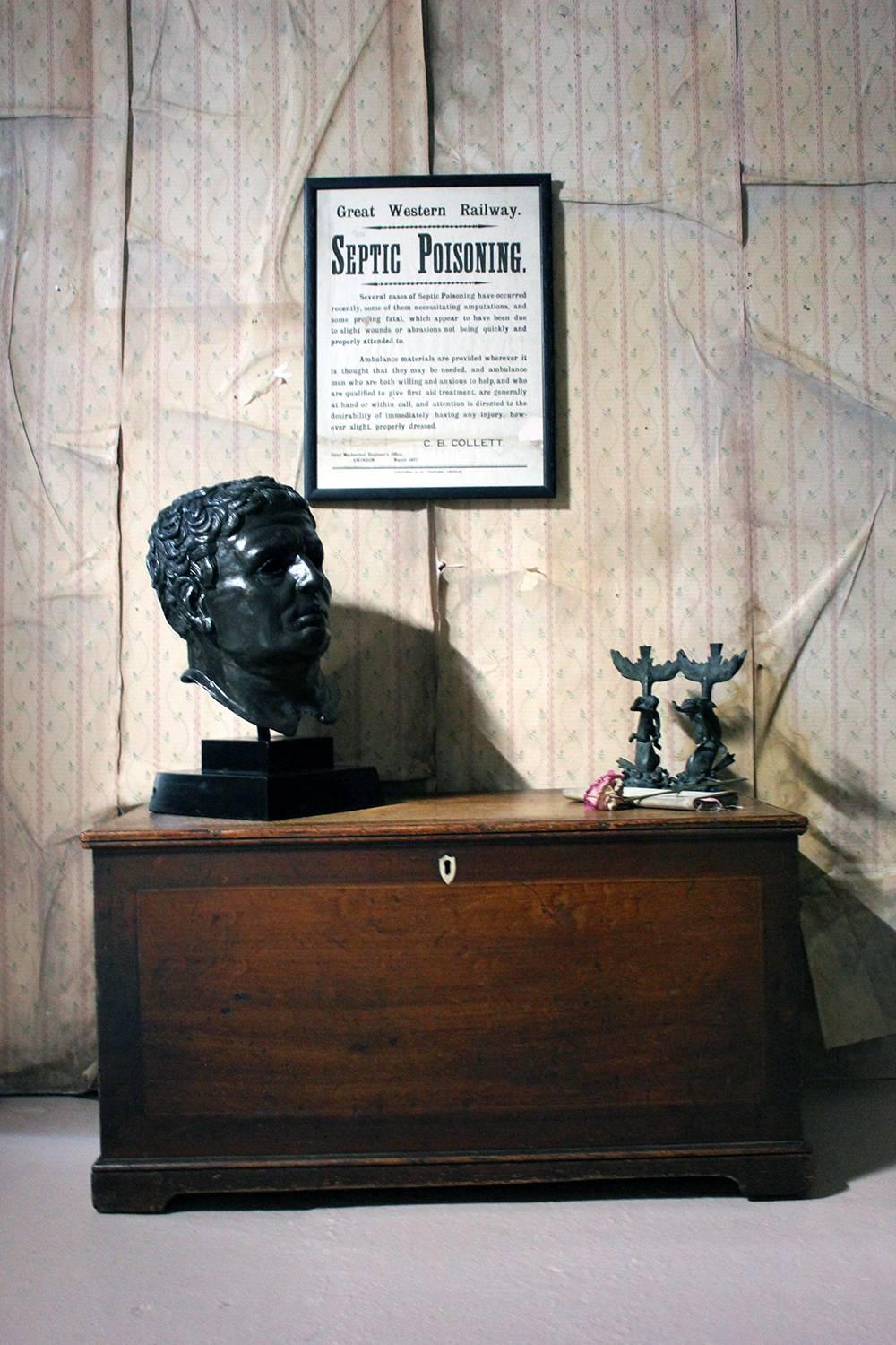 Large 20th Century Bronze Portrait Bust of a Roman Republican 10