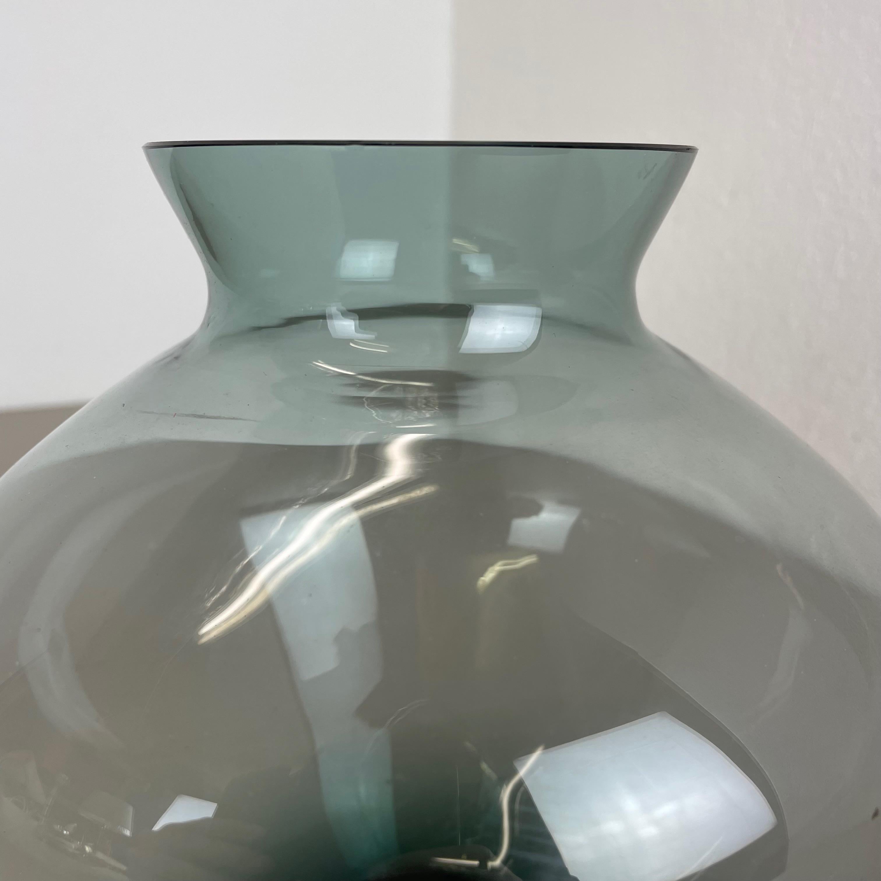 Large Blue Tone Heart Vase Turmaline by Wilhelm Wagenfeld for WMF