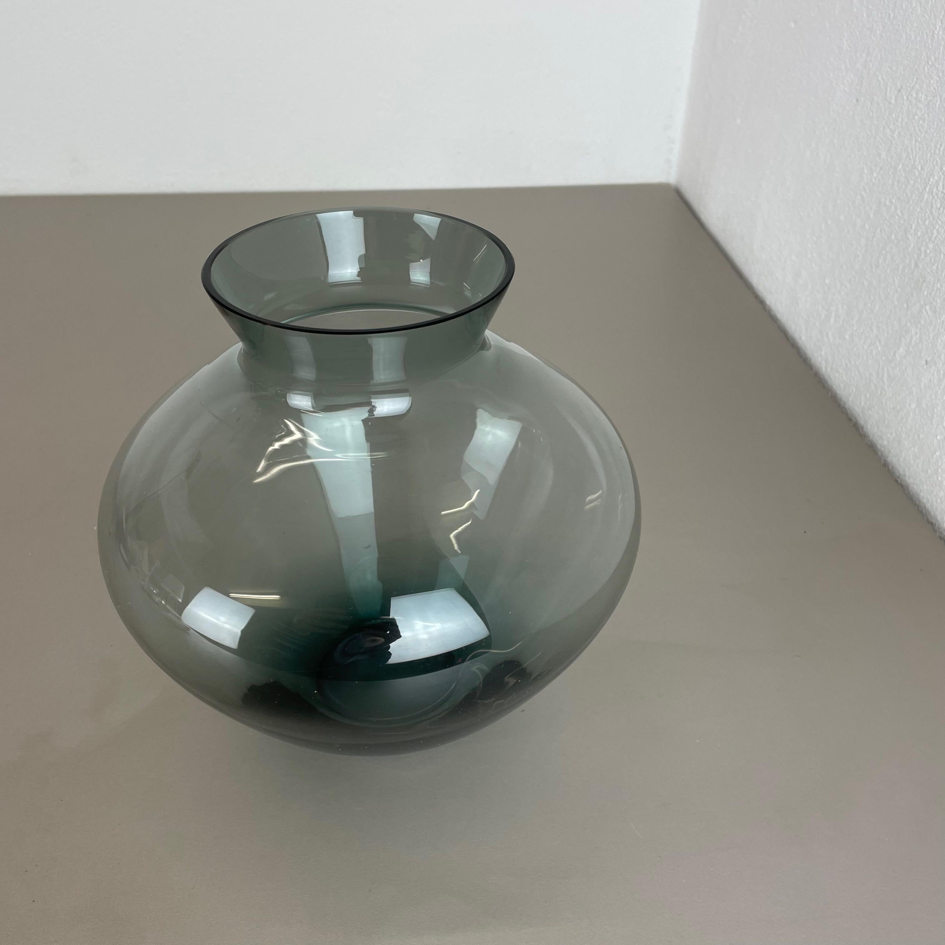 Large Blue Tone Heart Vase Turmaline by Wilhelm Wagenfeld for WMF