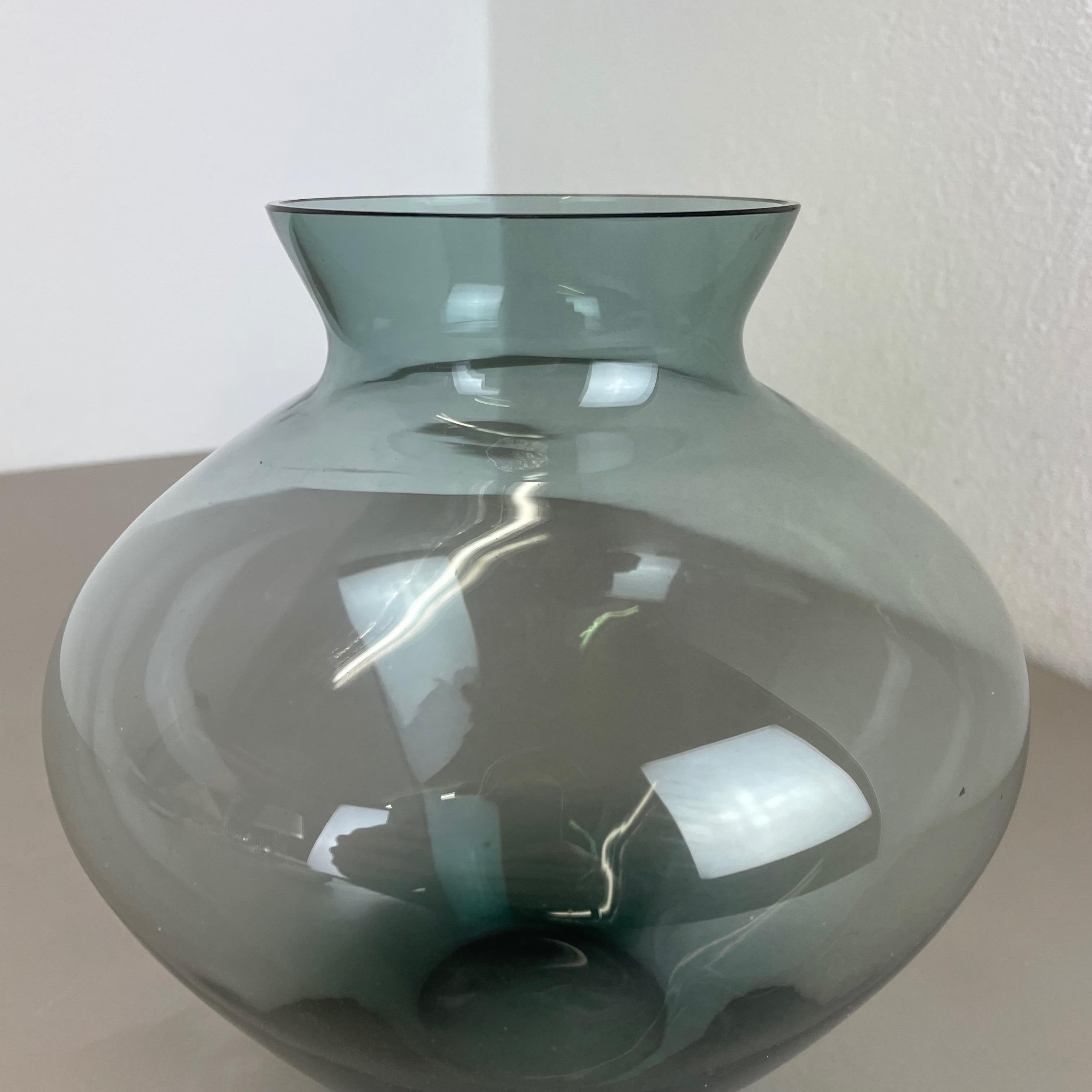 Large Blue Tone Heart Vase Turmaline by Wilhelm Wagenfeld for WMF