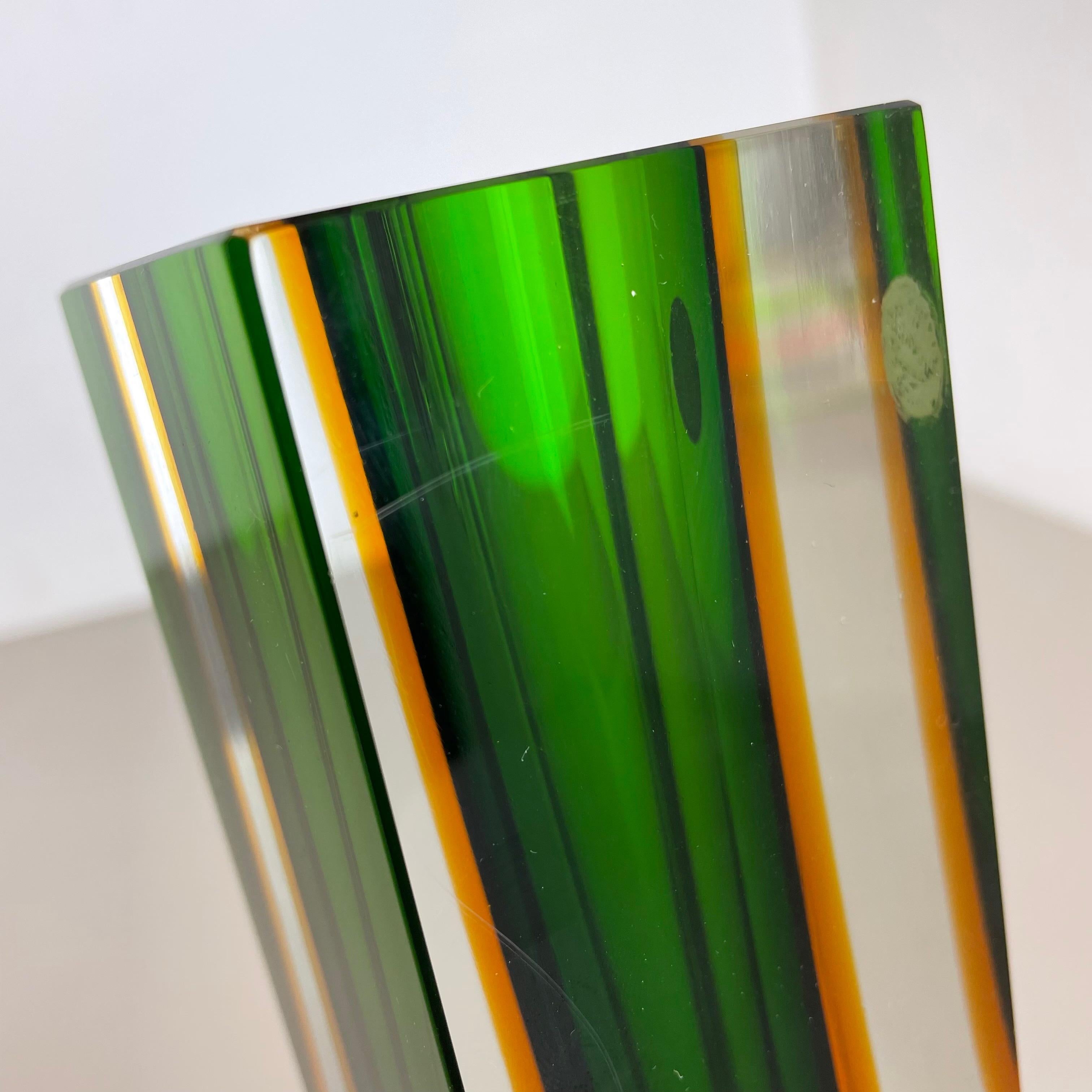 Grüner 1, 9kg  Murano Glass Sommerso Vase Flavio Poli Attr., Italien, 1970 im Angebot 6