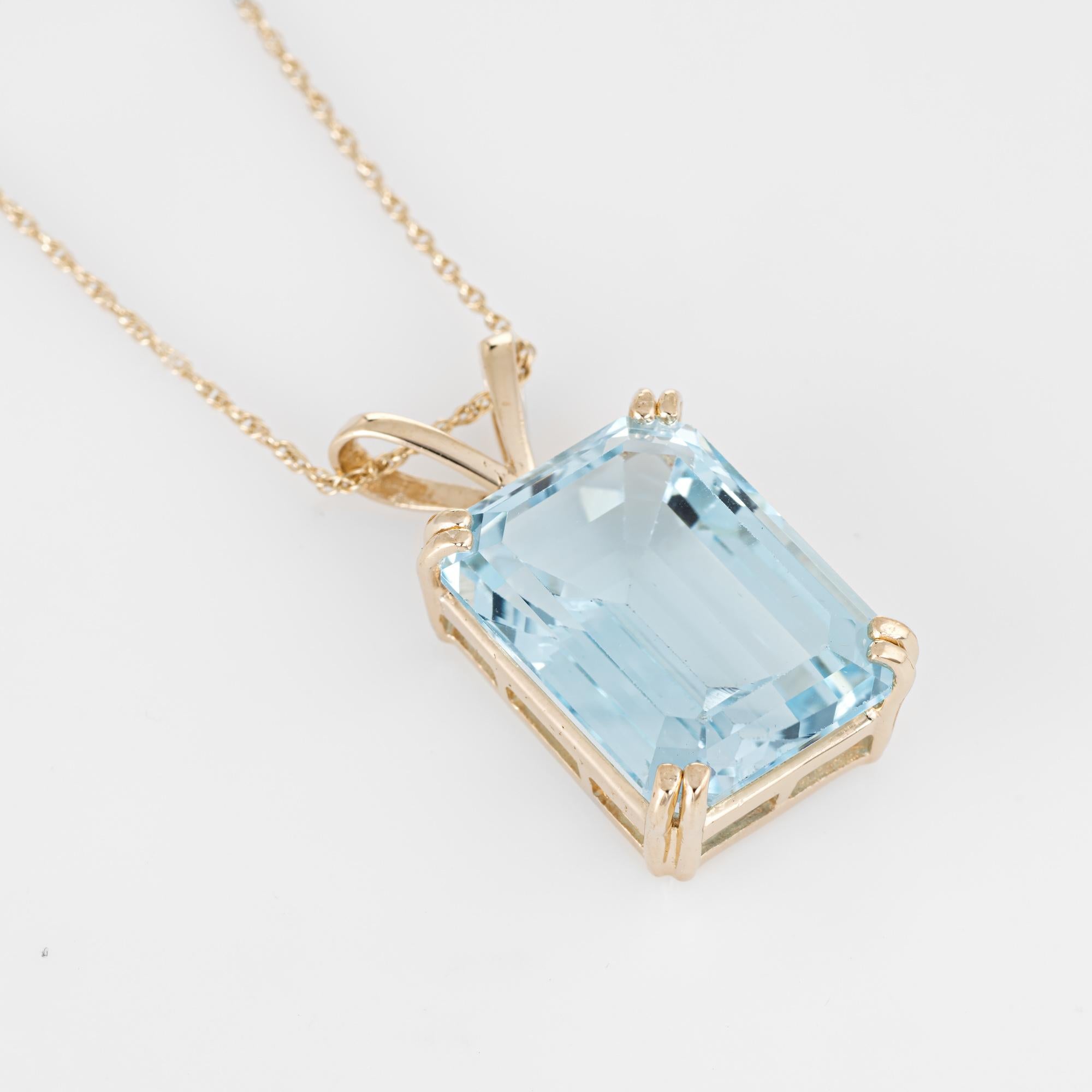 large blue topaz pendant