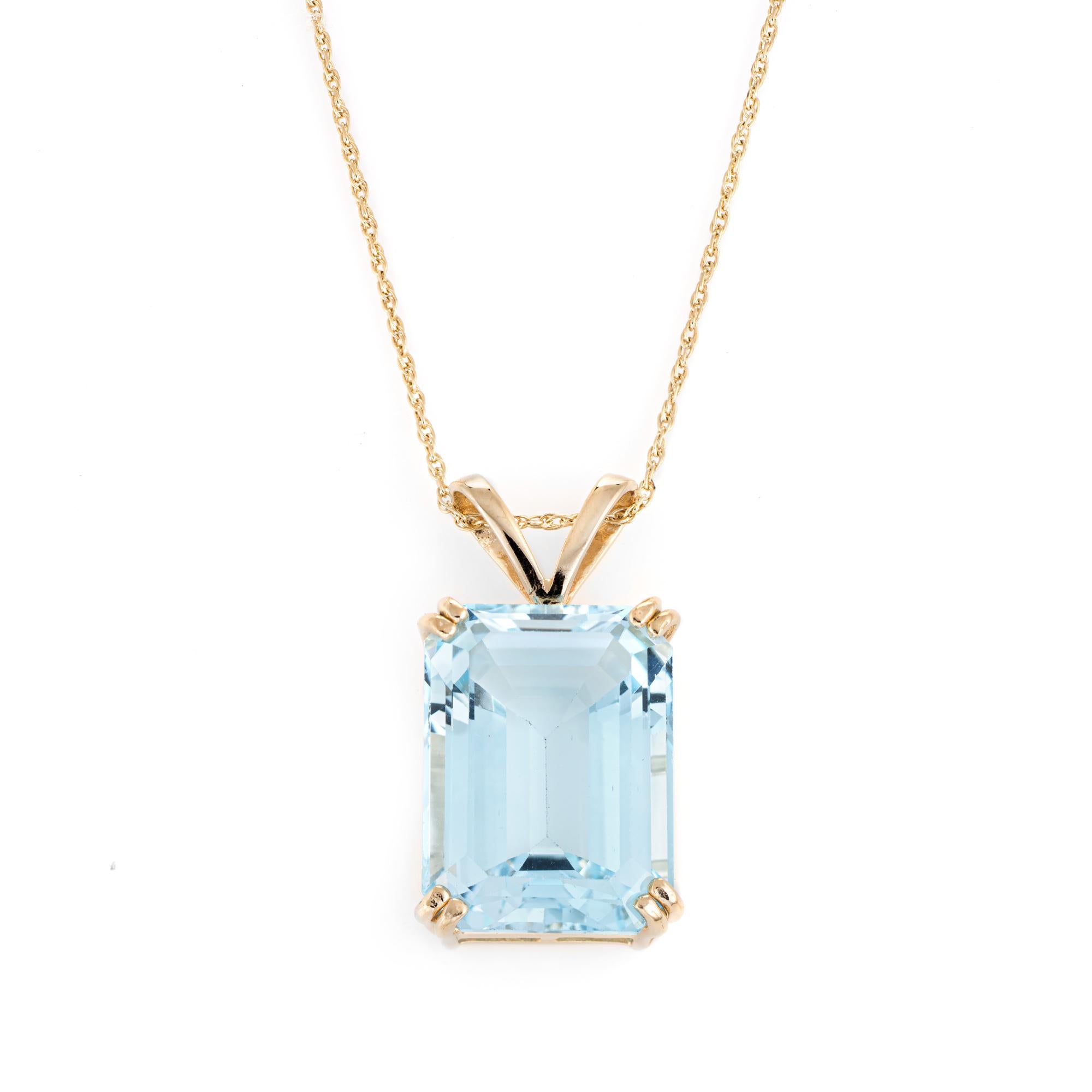 emerald cut topaz necklace