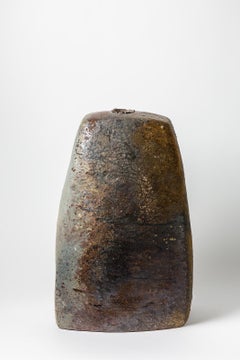 Large 21th century stoneware woodfiring floor vase by David Whitehead La Borne