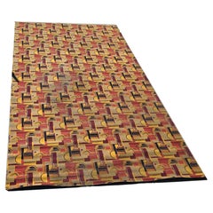 Retro Large 22.7' Art Deco Edward Fields Style Area Rug from the Queen Mary