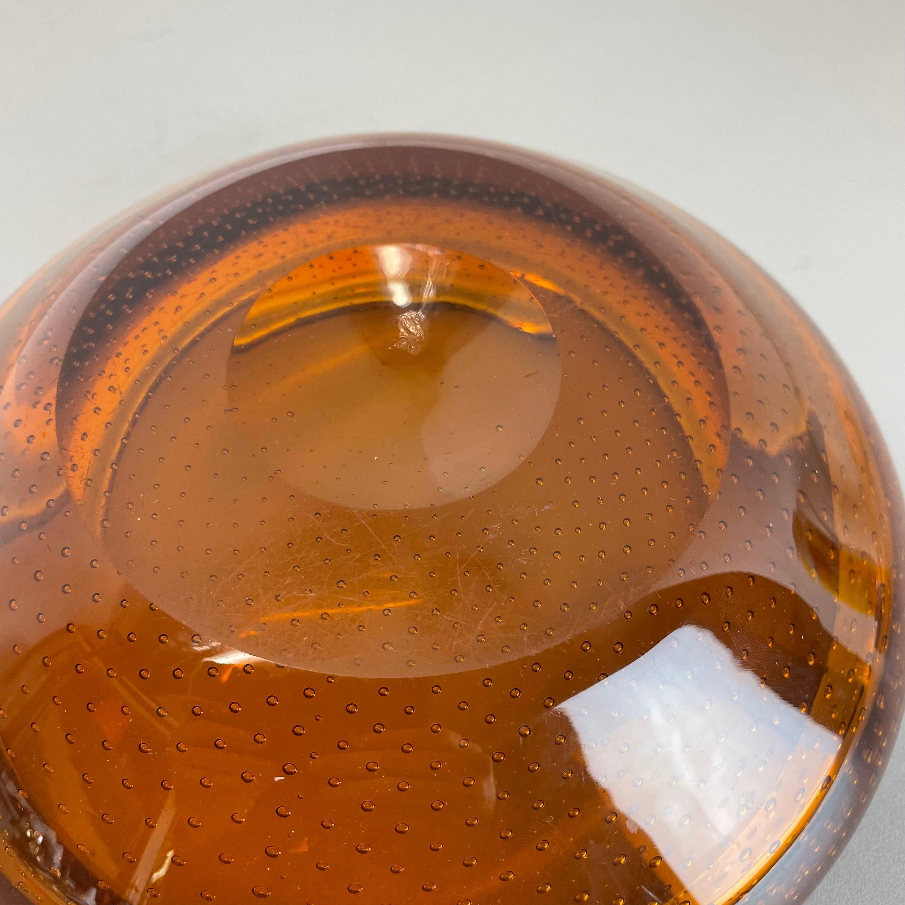Glas 2, 4kg Bullicante Bubble Bowl Element Shell Murano, Italien, 1970er im Angebot 12
