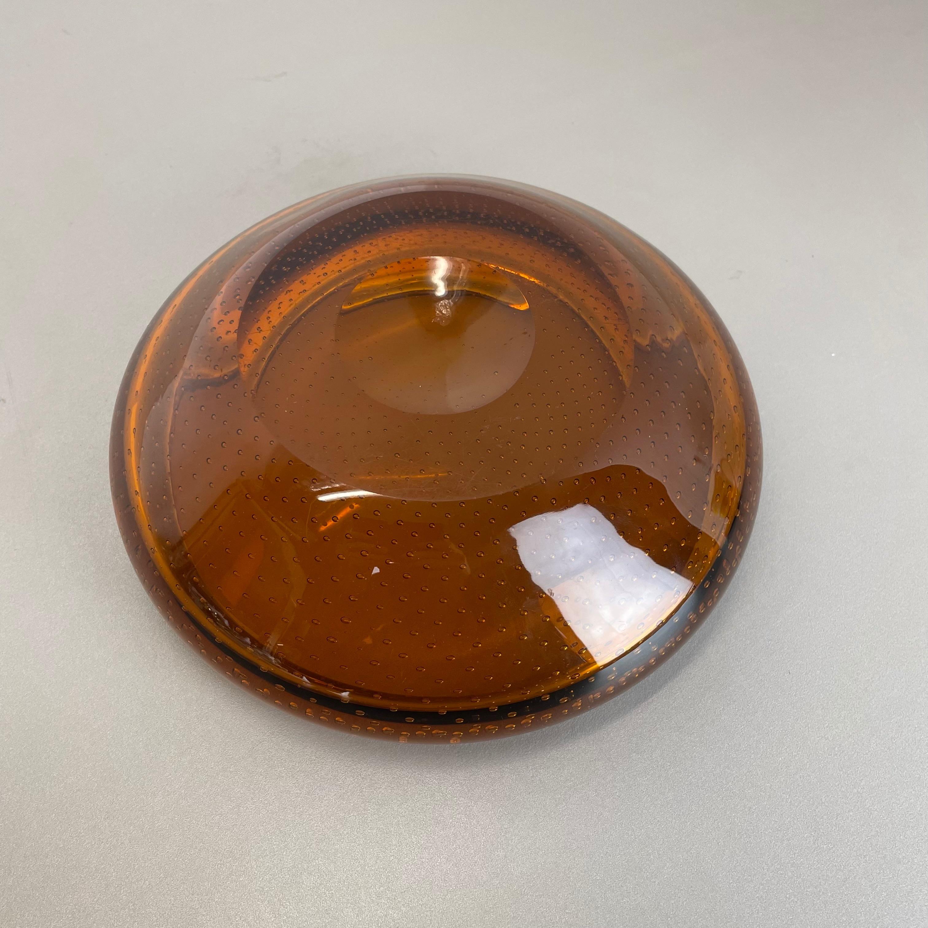 Glass 2, 4kg Bullicante Bubble Bowl Element Shell Murano, Italy, 1970s For Sale 12
