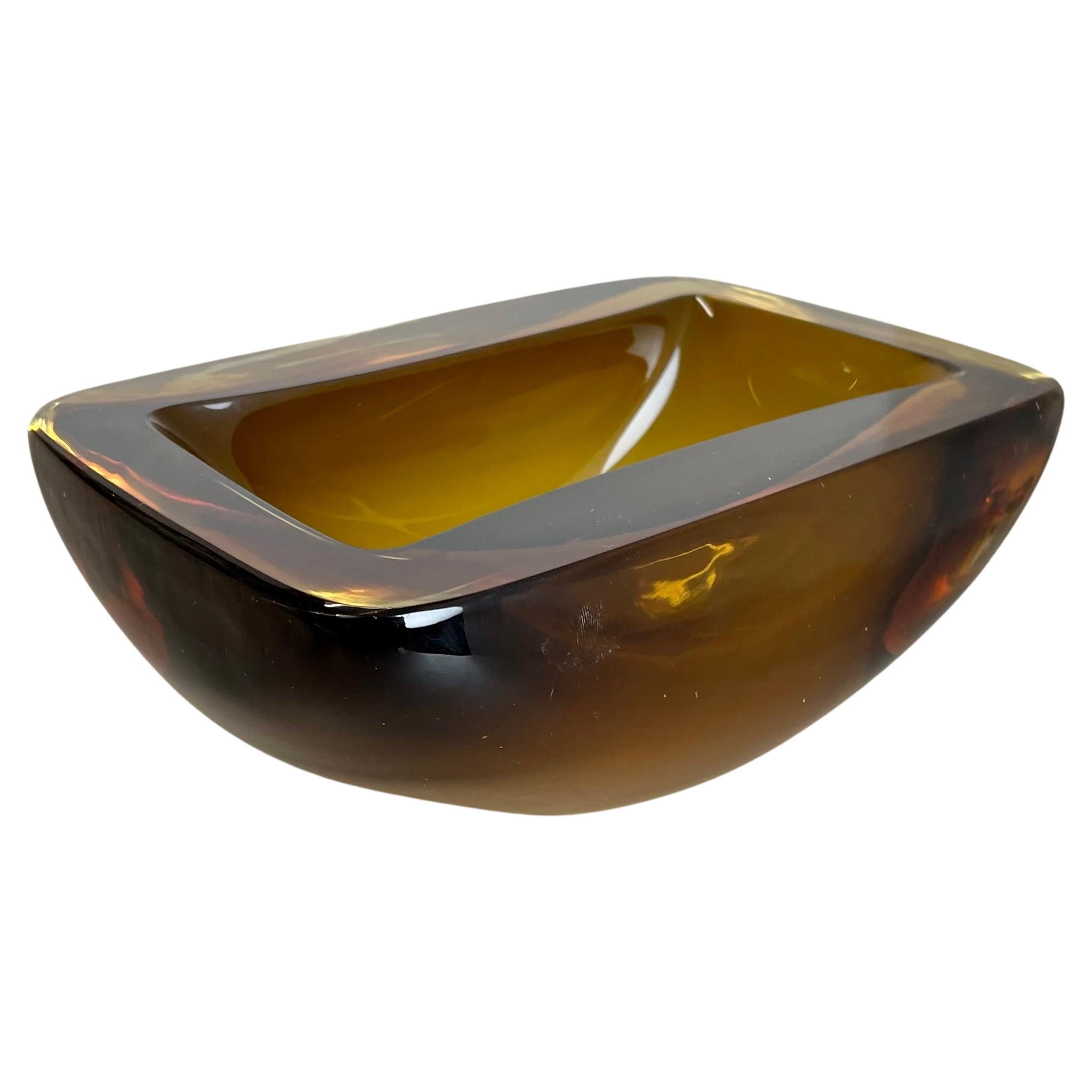 Large 2.2kg Glass "multicolor" Bowl Element Shell Ashtray Murano, Italy, 1970 For Sale